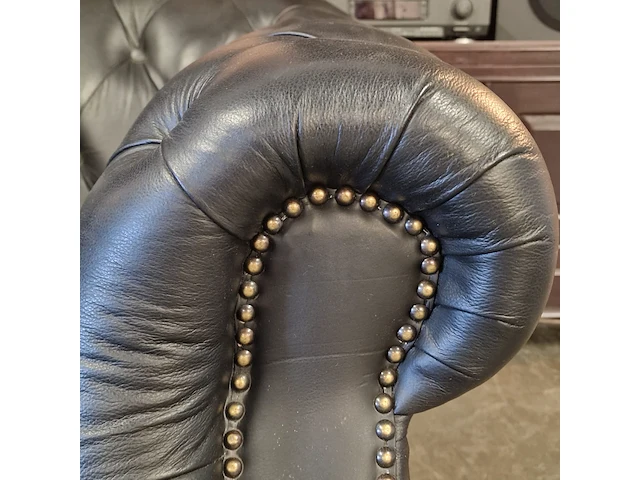 Fauteuil chesterfield, charlston, zwart - afbeelding 4 van  6