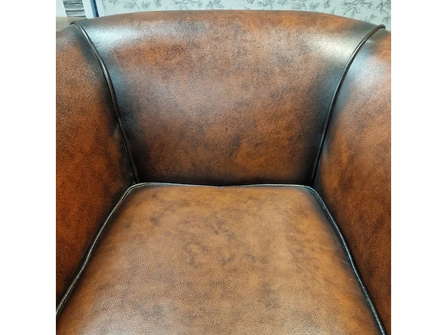 Fauteuil chesterfield, club chair, bruin - afbeelding 4 van  6
