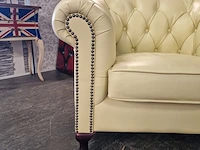 Fauteuil chesterfield, club chair, creme - afbeelding 1 van  5