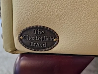 Fauteuil chesterfield, club chair, creme - afbeelding 4 van  5
