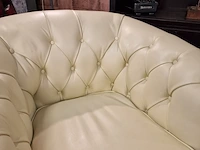 Fauteuil chesterfield, club chair, creme - afbeelding 5 van  5