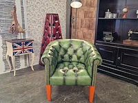 Fauteuil chesterfield, club chair, groen - afbeelding 2 van  6