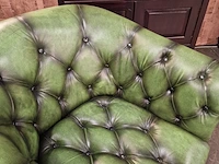 Fauteuil chesterfield, club chair, groen - afbeelding 3 van  6