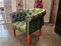 Fauteuil chesterfield, club chair, groen - afbeelding 4 van  6
