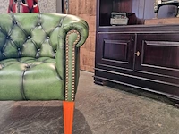 Fauteuil chesterfield, club chair, groen - afbeelding 5 van  6