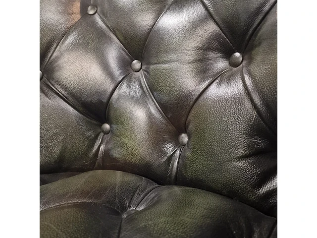 Fauteuil chesterfield, club chair , groen - afbeelding 3 van  7