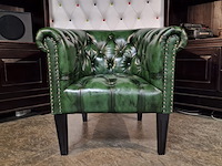 Fauteuil chesterfield , club chair, groen - afbeelding 1 van  5