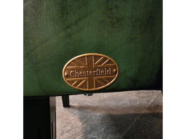 Fauteuil chesterfield , club chair, groen - afbeelding 4 van  5