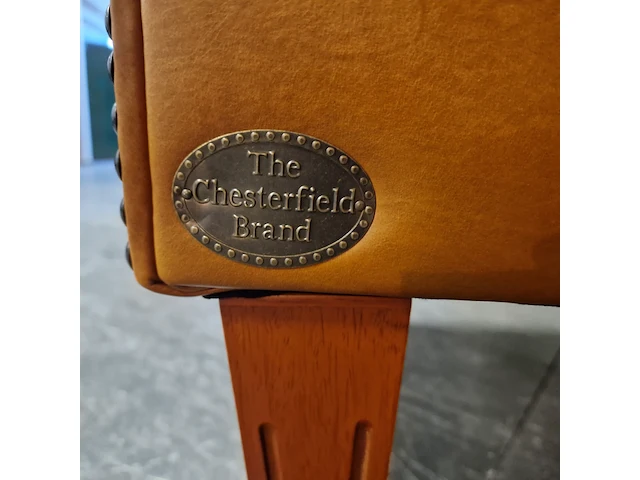 Fauteuil chesterfield, club chair, oranje - afbeelding 5 van  7