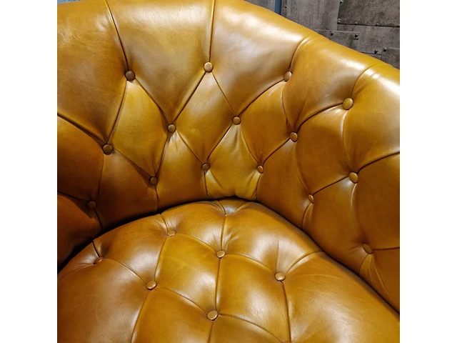 Fauteuil chesterfield, club chair, oranje - afbeelding 7 van  7