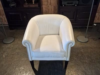 Fauteuil chesterfield, club chair, wit - afbeelding 2 van  4