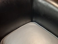 Fauteuil chesterfield, club chair, zwart/zilver - afbeelding 5 van  6