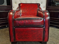 Fauteuil chesterfield, crawley, rood