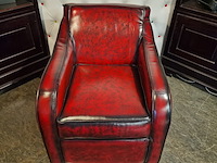 Fauteuil chesterfield, crawley, rood - afbeelding 3 van  4