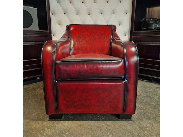 Fauteuil chesterfield, crawley, rood - afbeelding 1 van  4