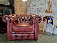 Fauteuil chesterfield, cresswell, rood - afbeelding 1 van  5