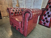 Fauteuil chesterfield, cresswell, rood - afbeelding 3 van  5
