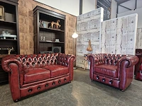 Fauteuil chesterfield, cresswell, rood - afbeelding 4 van  5
