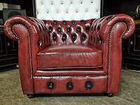 Fauteuil chesterfield, cresswell, rood - afbeelding 1 van  6