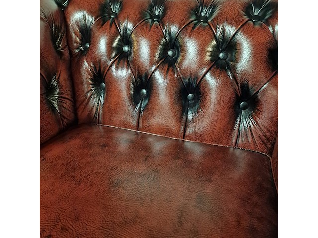 Fauteuil chesterfield, cresswell, rood - afbeelding 2 van  6