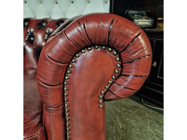 Fauteuil chesterfield, cresswell, rood - afbeelding 3 van  6