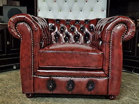 Fauteuil chesterfield, cresswell, rood - afbeelding 1 van  6