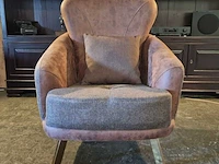 Fauteuil chesterfield, dareton, bruin - afbeelding 1 van  2