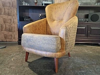 Fauteuil chesterfield, dareton, geel - afbeelding 2 van  2