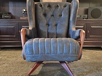 Fauteuil chesterfield, darwin, blauw - afbeelding 1 van  4