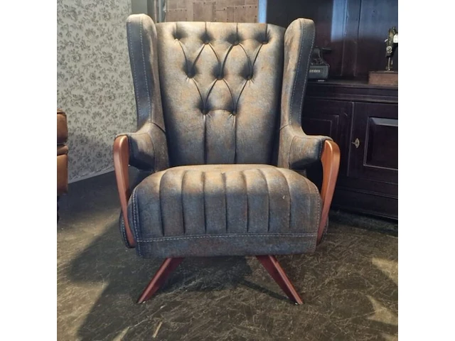 Fauteuil chesterfield, darwin, blauw - afbeelding 2 van  4