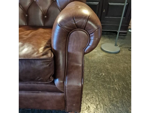 Fauteuil chesterfield, derby, bruin - afbeelding 2 van  7