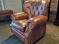 Fauteuil chesterfield, derby, bruin - afbeelding 4 van  7