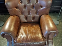 Fauteuil chesterfield, derby, bruin - afbeelding 6 van  7