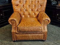 Fauteuil chesterfield, derby, bruin - afbeelding 1 van  6