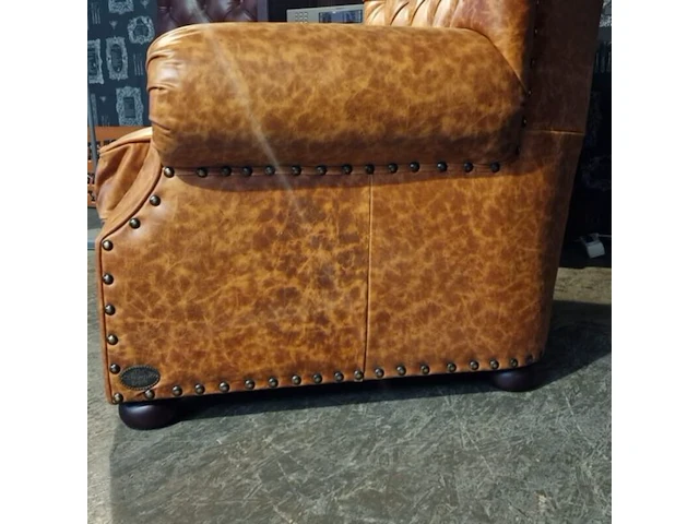 Fauteuil chesterfield, derby, bruin - afbeelding 4 van  6