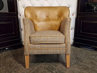 Fauteuil chesterfield, elder, bruin - afbeelding 1 van  5