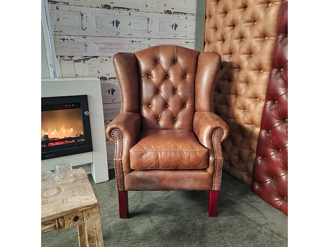 Fauteuil chesterfield, gloucester, bruin - afbeelding 1 van  6
