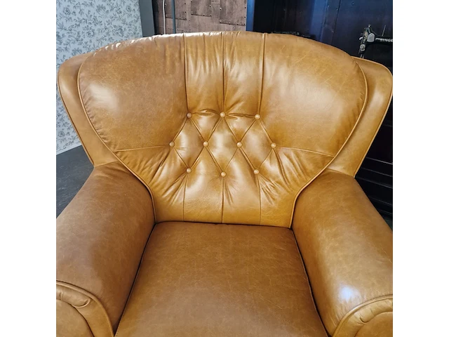 Fauteuil chesterfield, haeck, oranje - afbeelding 10 van  10