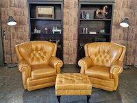 Fauteuil chesterfield, haeck, oranje - afbeelding 1 van  10