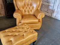 Fauteuil chesterfield, haeck, oranje - afbeelding 4 van  10
