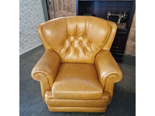 Fauteuil chesterfield, haeck, oranje - afbeelding 5 van  10