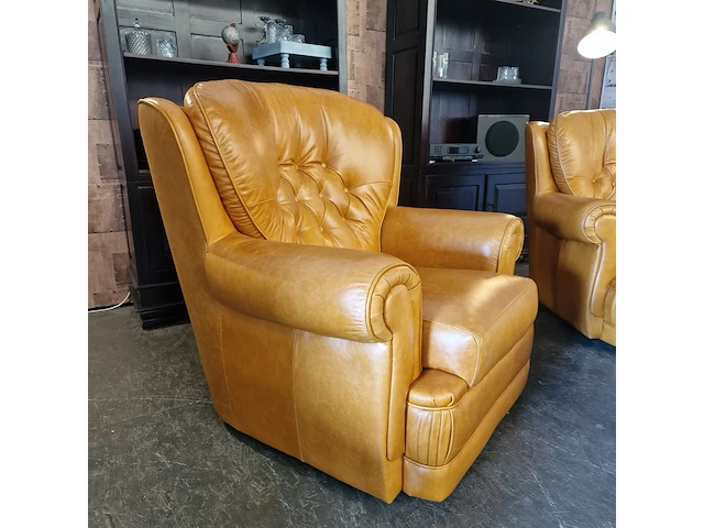 Fauteuil chesterfield, haeck, oranje - afbeelding 6 van  10