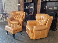 Fauteuil chesterfield, haeck, oranje - afbeelding 9 van  10