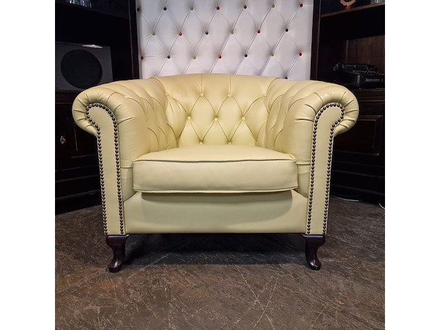 Fauteuil chesterfield, hampton, crème - afbeelding 2 van  8