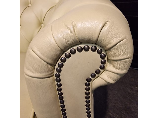 Fauteuil chesterfield, hampton, crème - afbeelding 3 van  8