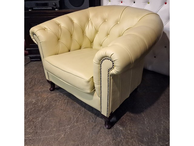 Fauteuil chesterfield, hampton, crème - afbeelding 5 van  8