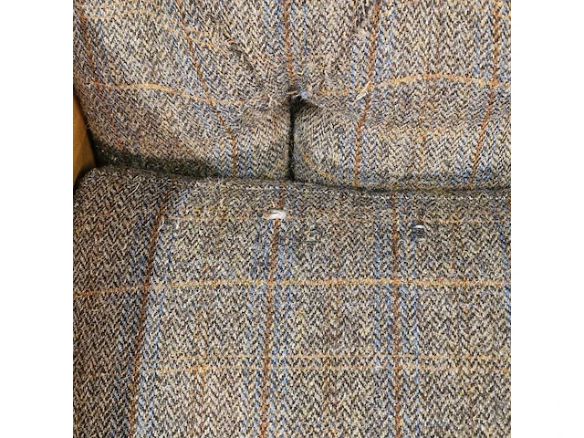 Fauteuil chesterfield, harris tweed , bruin - afbeelding 5 van  6