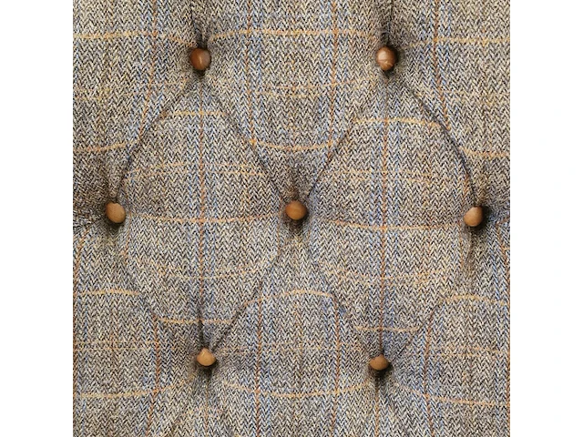 Fauteuil chesterfield, harris tweed , bruin - afbeelding 6 van  6