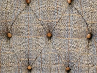 Fauteuil chesterfield, harris tweed , bruin - afbeelding 6 van  6