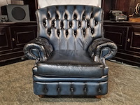 Fauteuil chesterfield, james, blauw - afbeelding 1 van  4